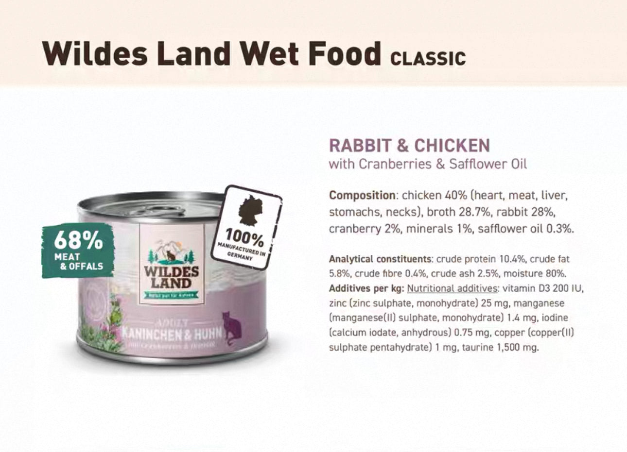 WildesLand Cat Wet Food Pouch