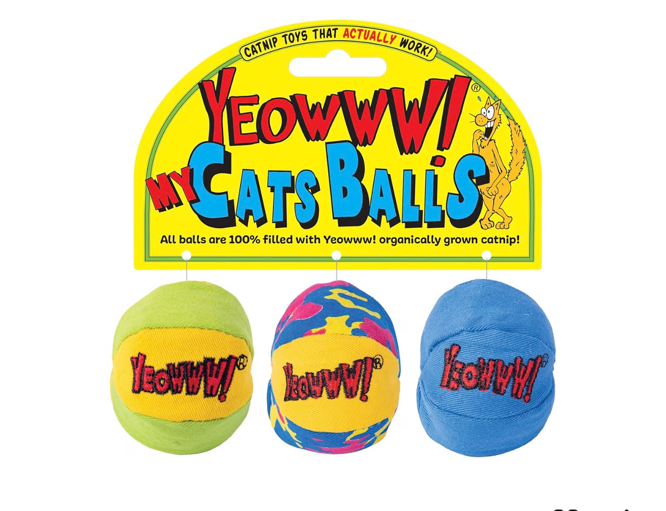 Yeowww! Catnip Balls 3 piece pack