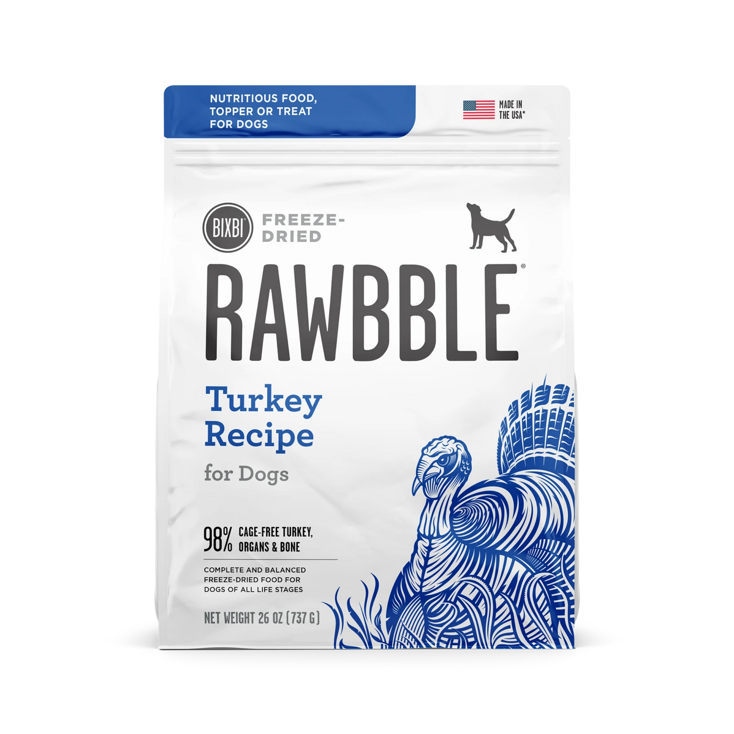 Rawbble Freeze Dried Raw Turkey Recipe 🐶 12oz