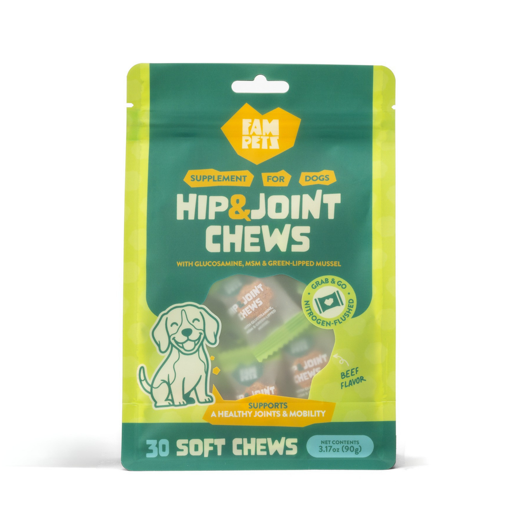 Hip & Joint Soft Chews for Dogs - Glucosamine, MSM, Chondroitin