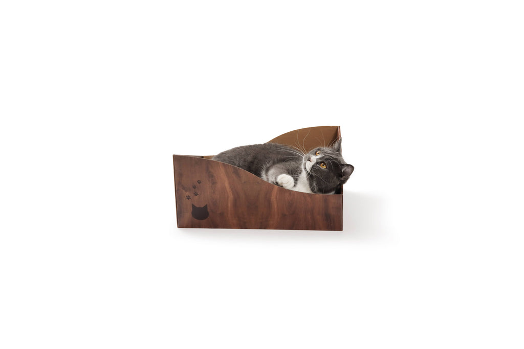 Hideaway Cat Scratcher Box (Dark Cherry)
