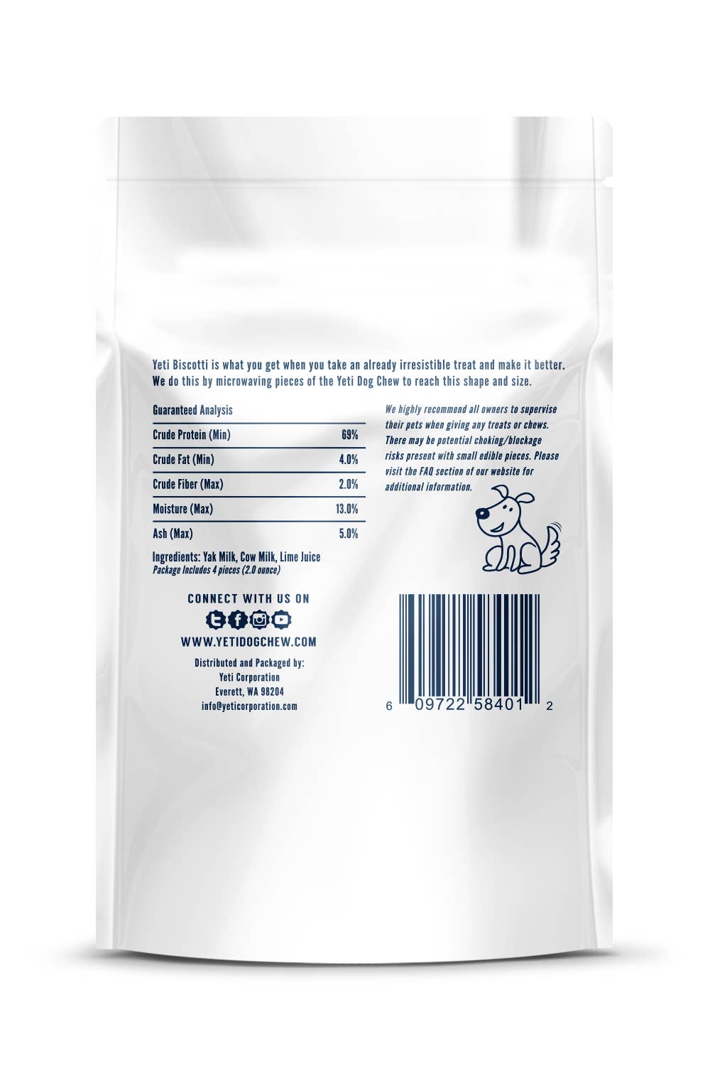 Yeti Biscotti Natural Himalayan Yak Cheese Dog Treats