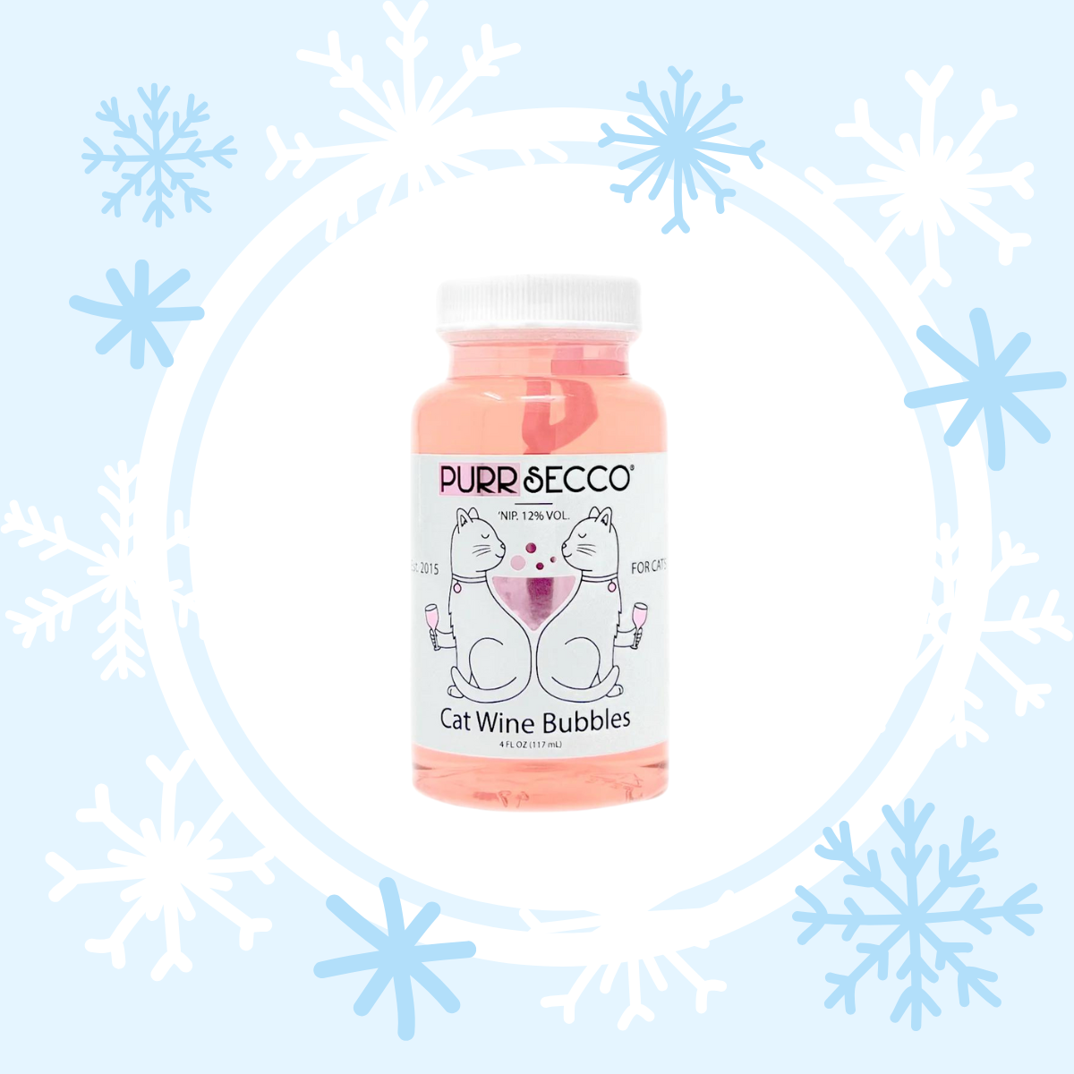 Purrsecco Cat Wine Bubbles Non-Toxic Catnip Bubbles for Cats