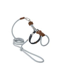 Escape Proof H-Shape Cat Harness and Leash Set Adjustable Ultra Lightweight Rope Walking Harness for Cats up to 17 lbs