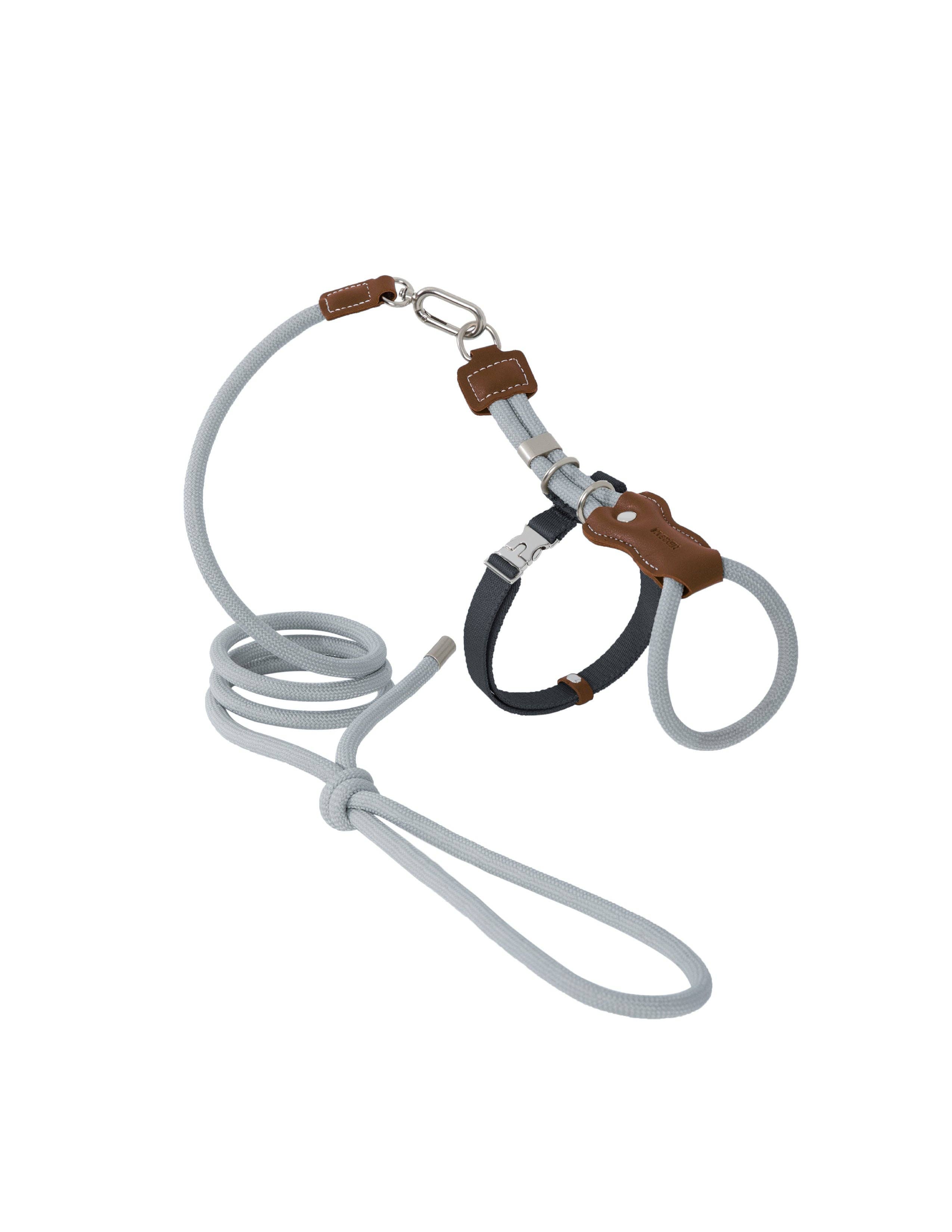 Escape Proof H-Shape Cat Harness and Leash Set Adjustable Ultra Lightweight Rope Walking Harness for Cats up to 17 lbs
