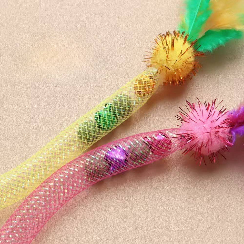 Moo - Sparkle Feather Toss Interactive Cat Toy