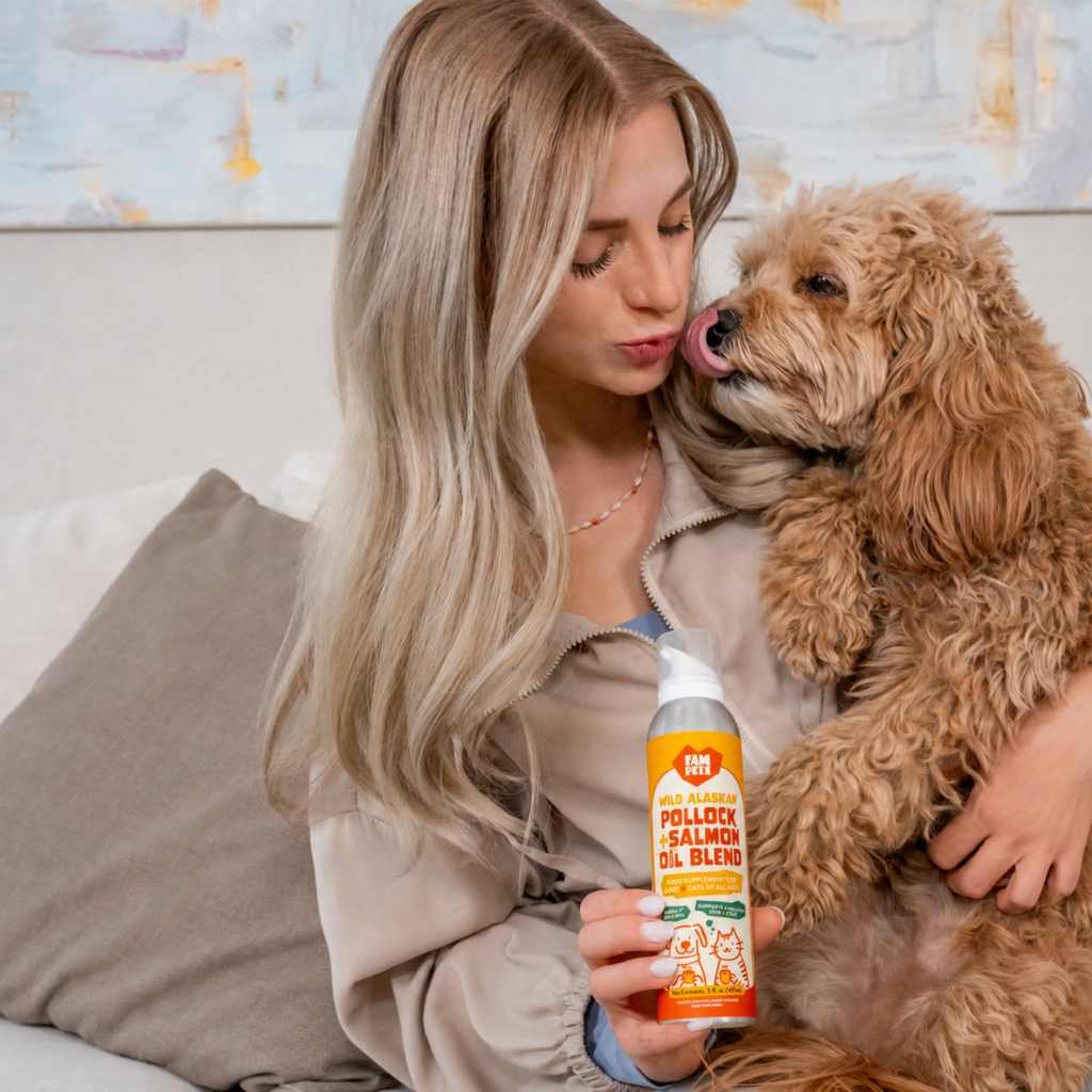 Omega 3 Fish Oil Spray for Dogs & Cats - Wild Alaskan Pollock & Salmon Blend