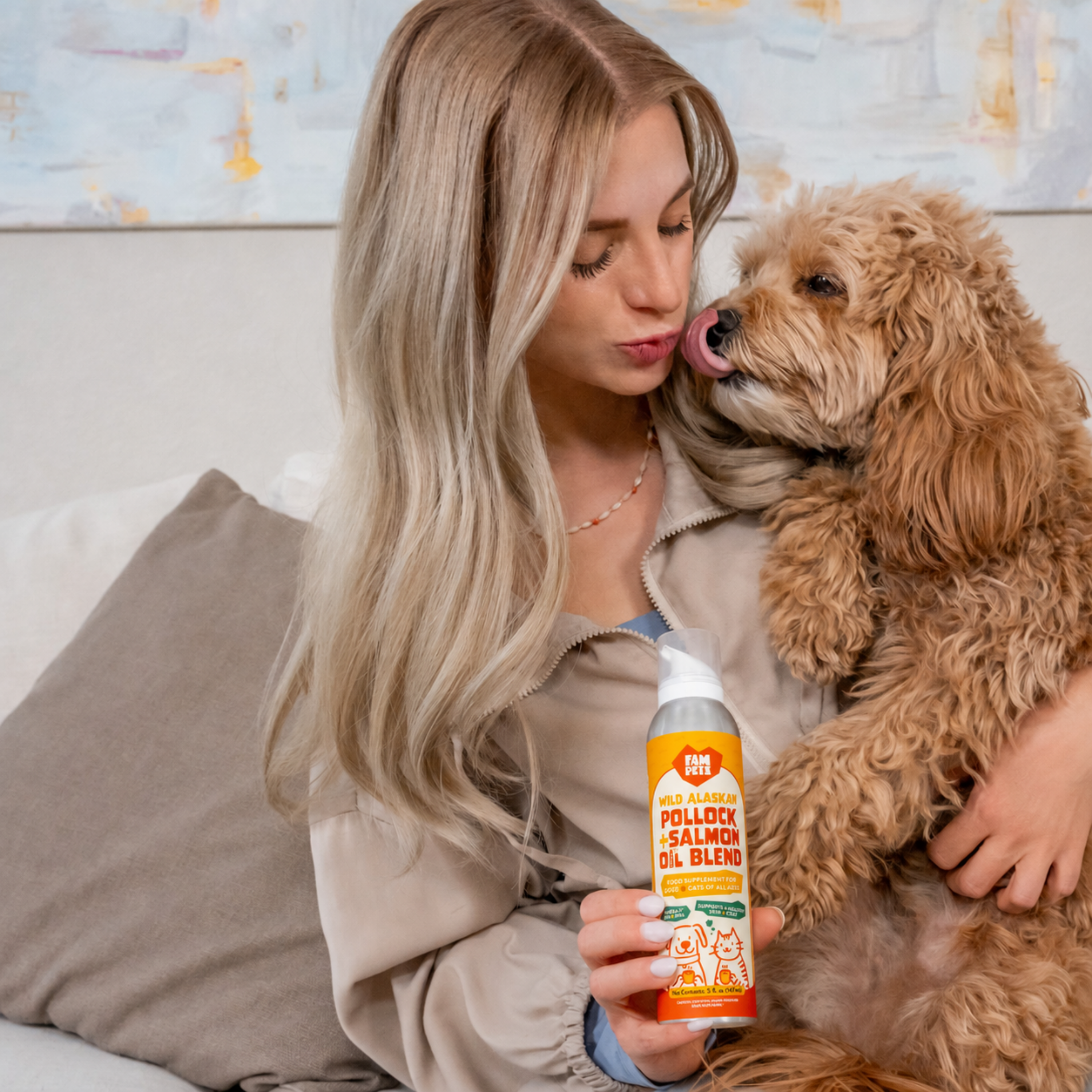 Omega 3 Fish Oil Spray for Dogs & Cats - Wild Alaskan Pollock & Salmon Blend