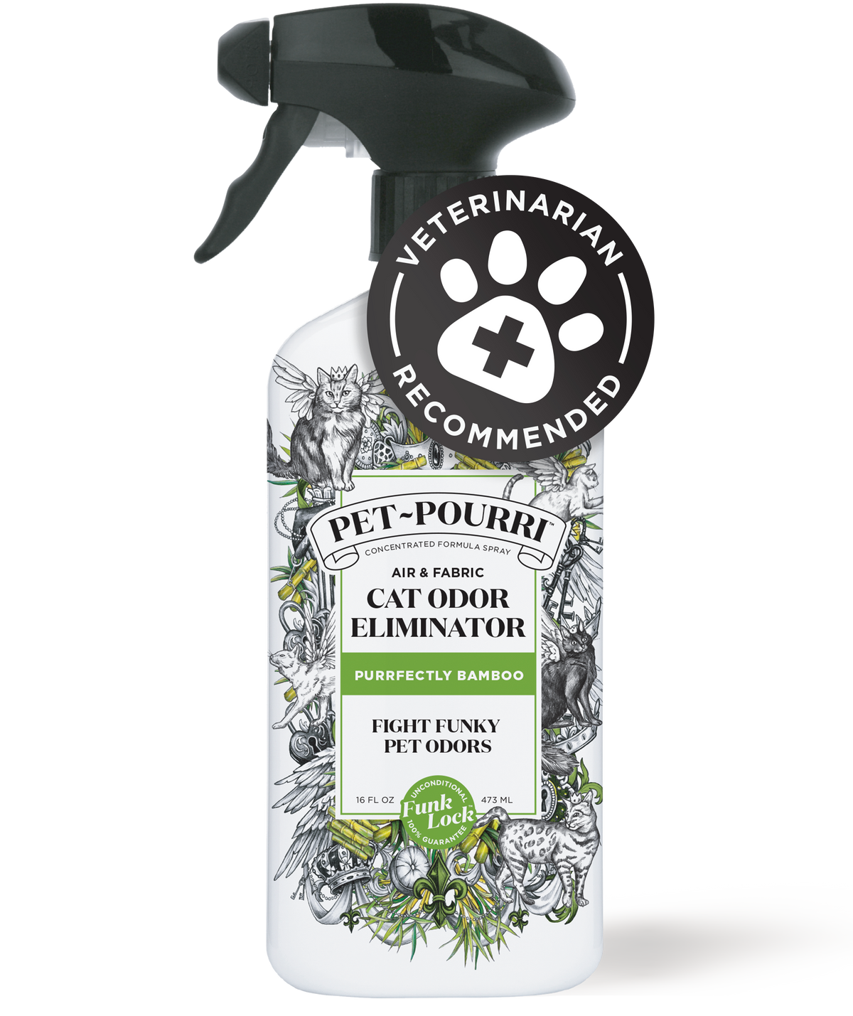 Pet~Pourri Cat Purrfectly Bamboo Air+Fabric Refresher 16oz