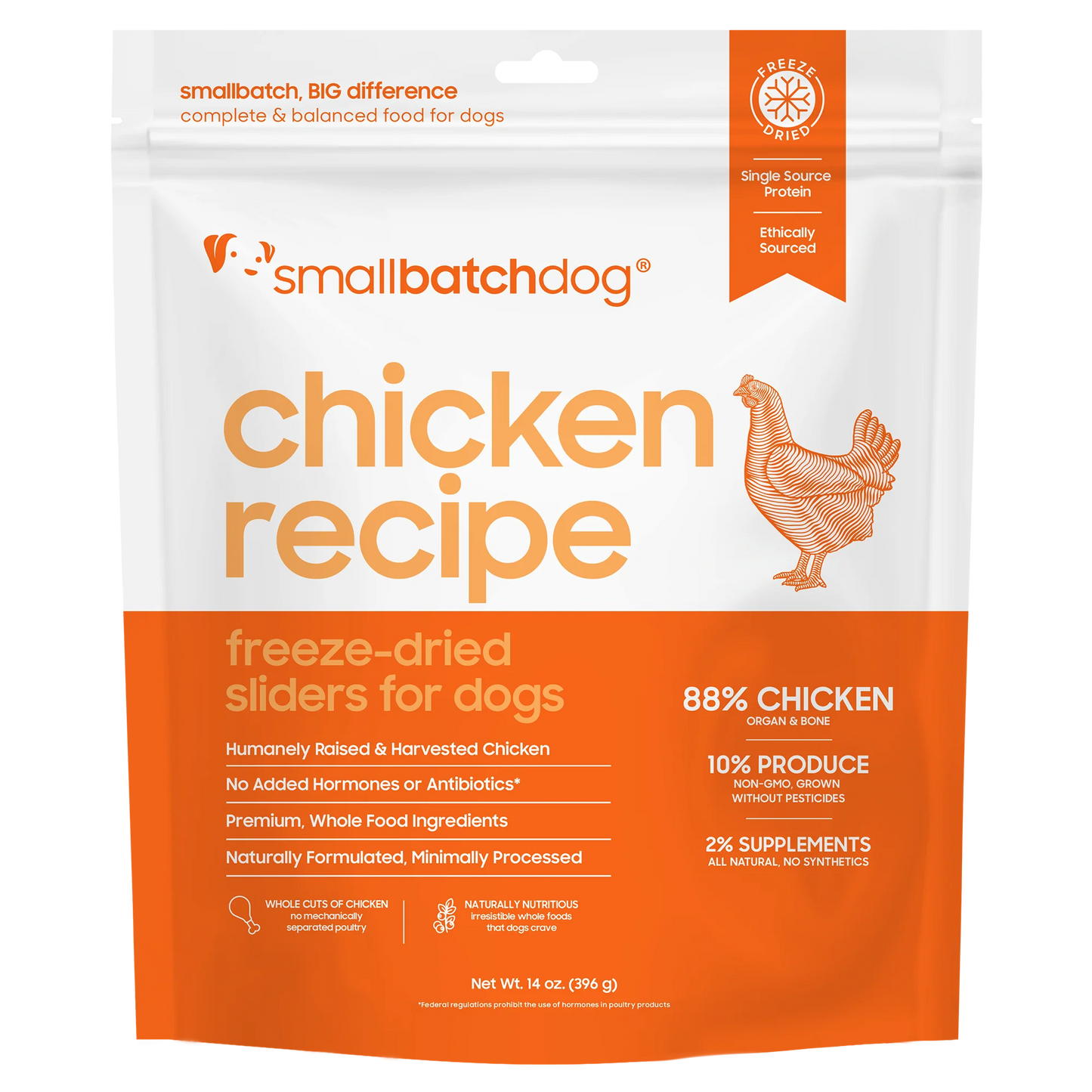 Small Batch Freeze Dried Raw Chicken Sliders 🐶 14oz