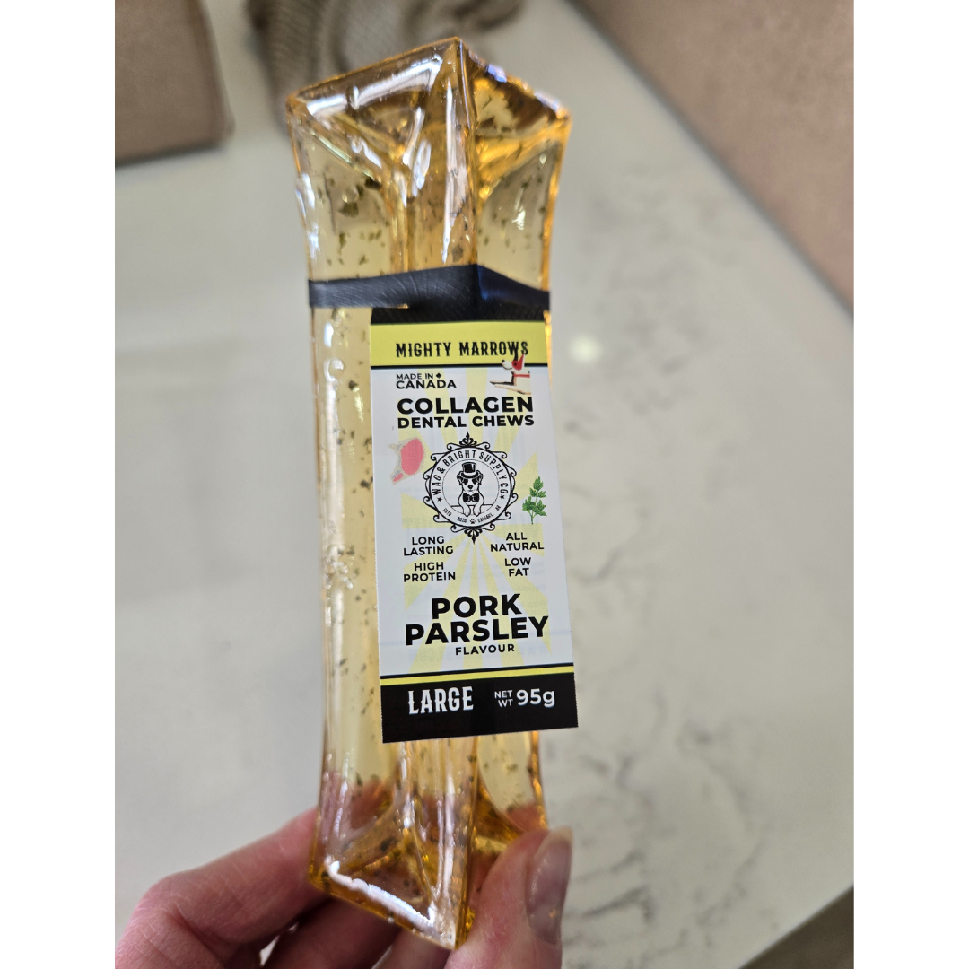 Mighty Marrows Collagen Dental Chew - Pork Parsley - Small