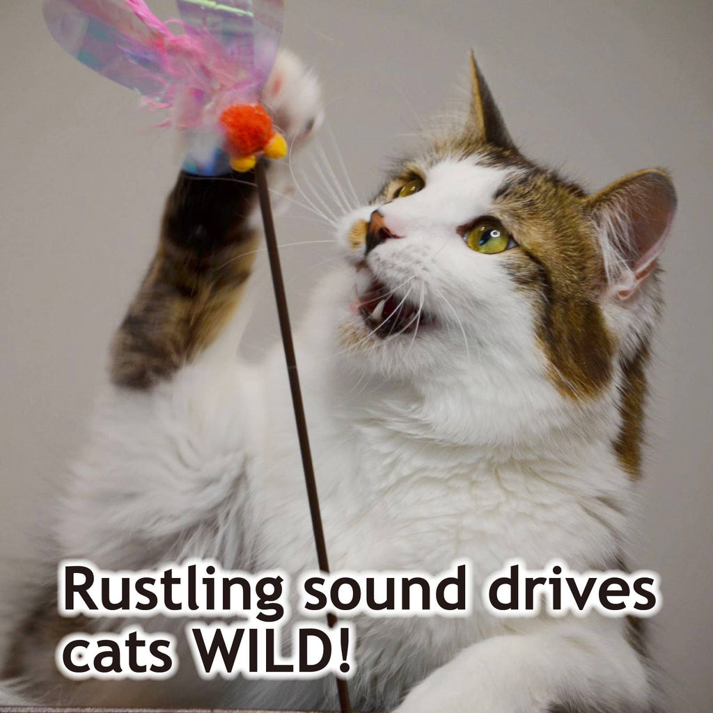 Crinkly Critters Fluttery Fish Cat Wand