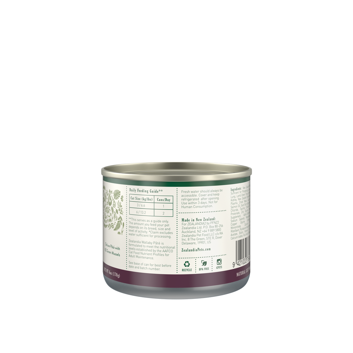 Zealandia Wallaby Pâté Wet Cat Food