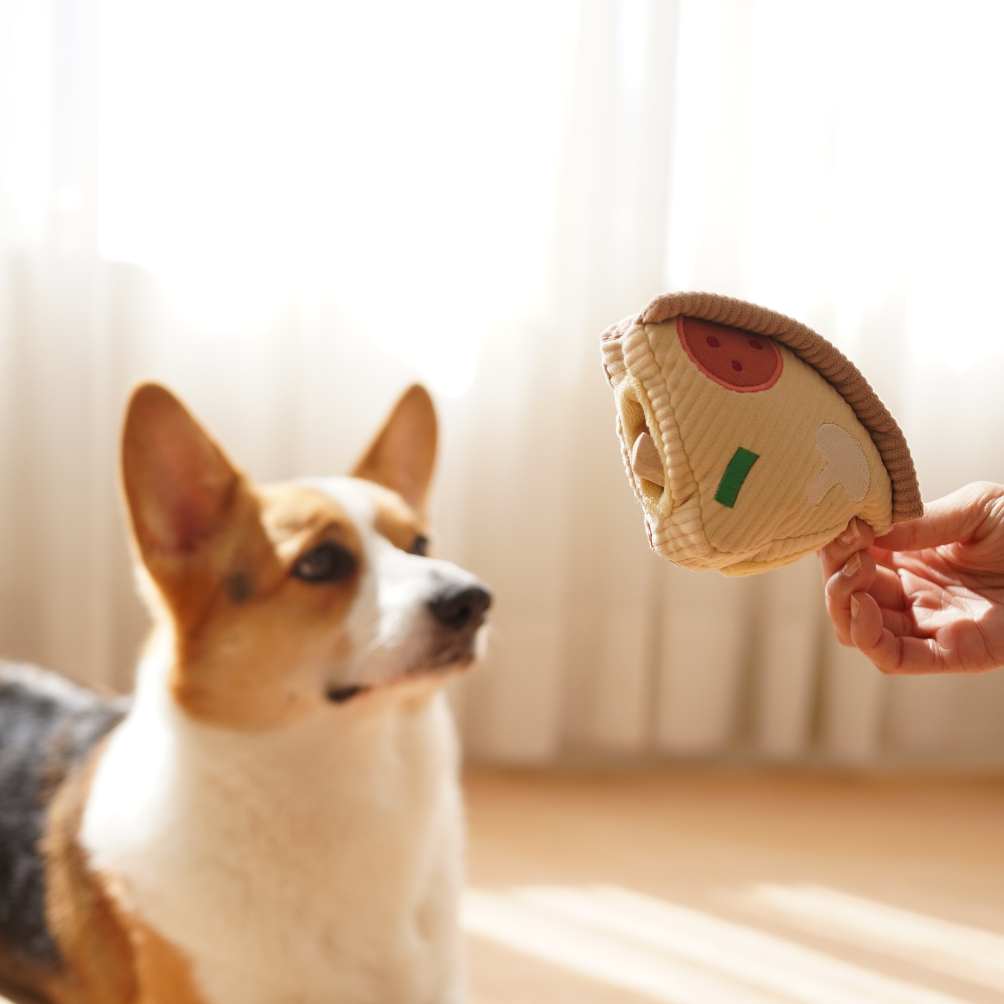 DEEP DISH PIZZA // ENRICHMENT DOG TOY // Squeaky + Snuffle