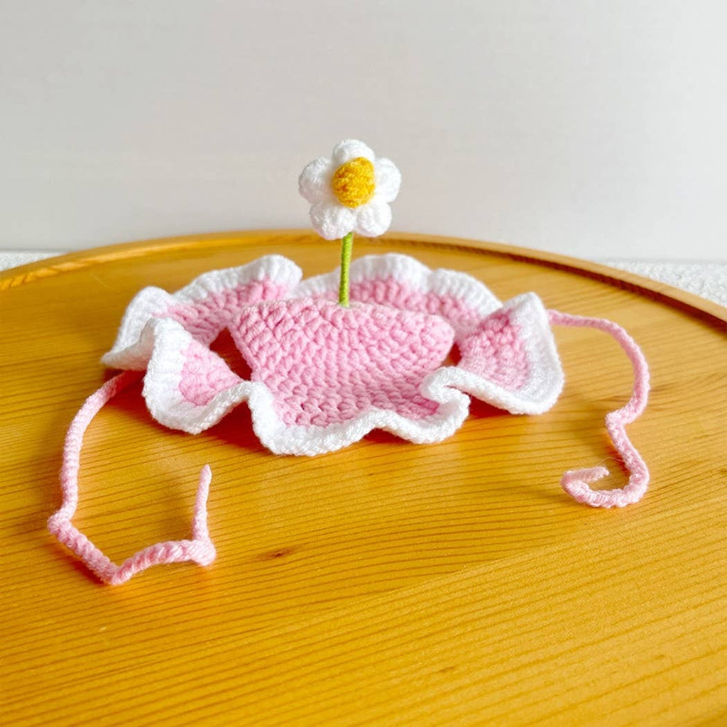 Ozzie - Flower Accent Ruffle Edge Pet Hat