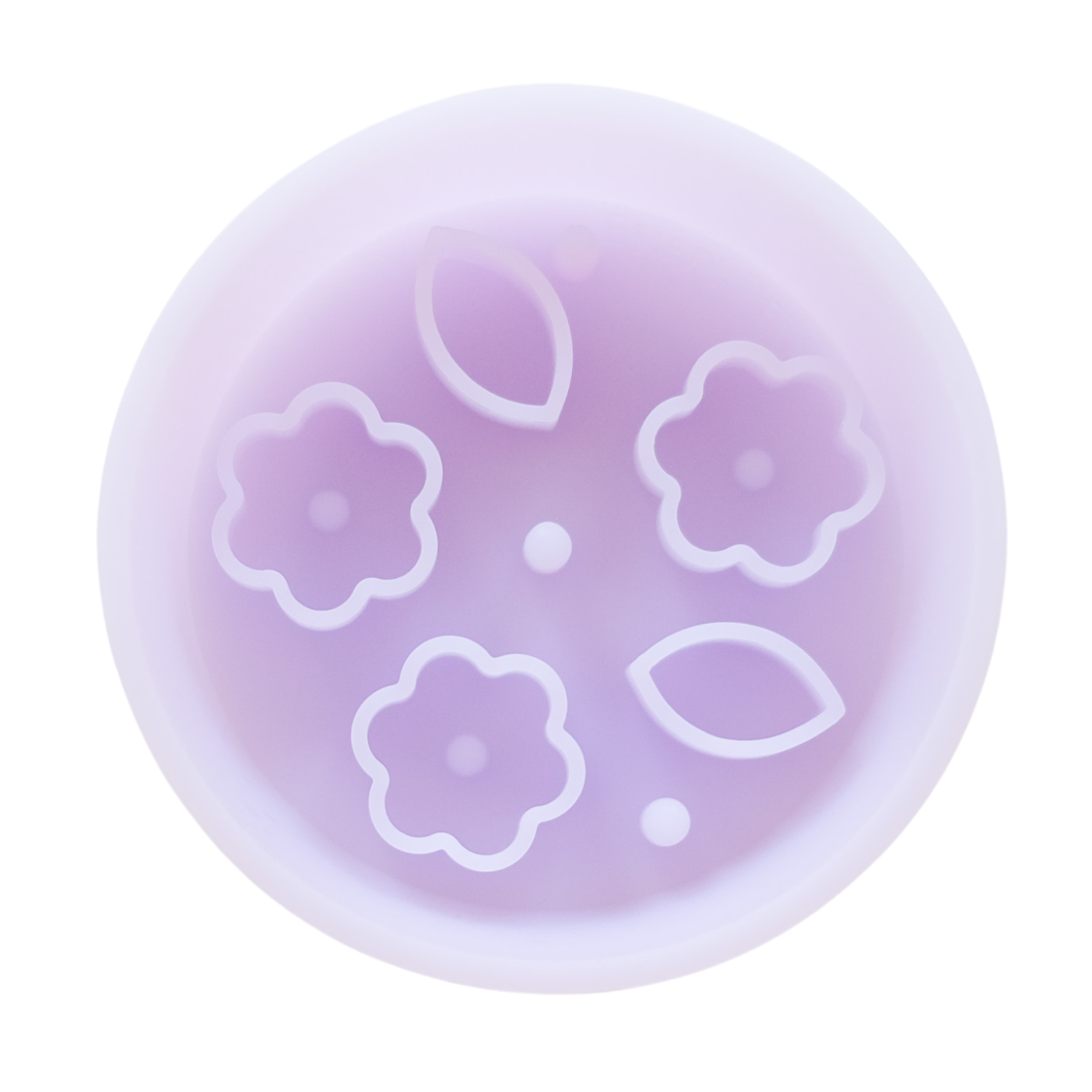 Flower + Leaf Slow Feeder Bowls (Translucent Purple)