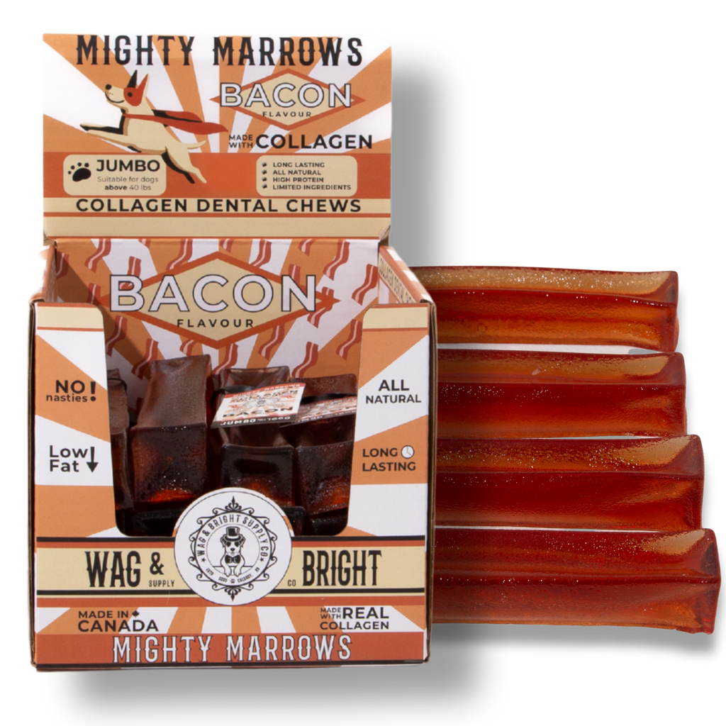 Mighty Marrows Collagen Dental Chew - Bacon - Small