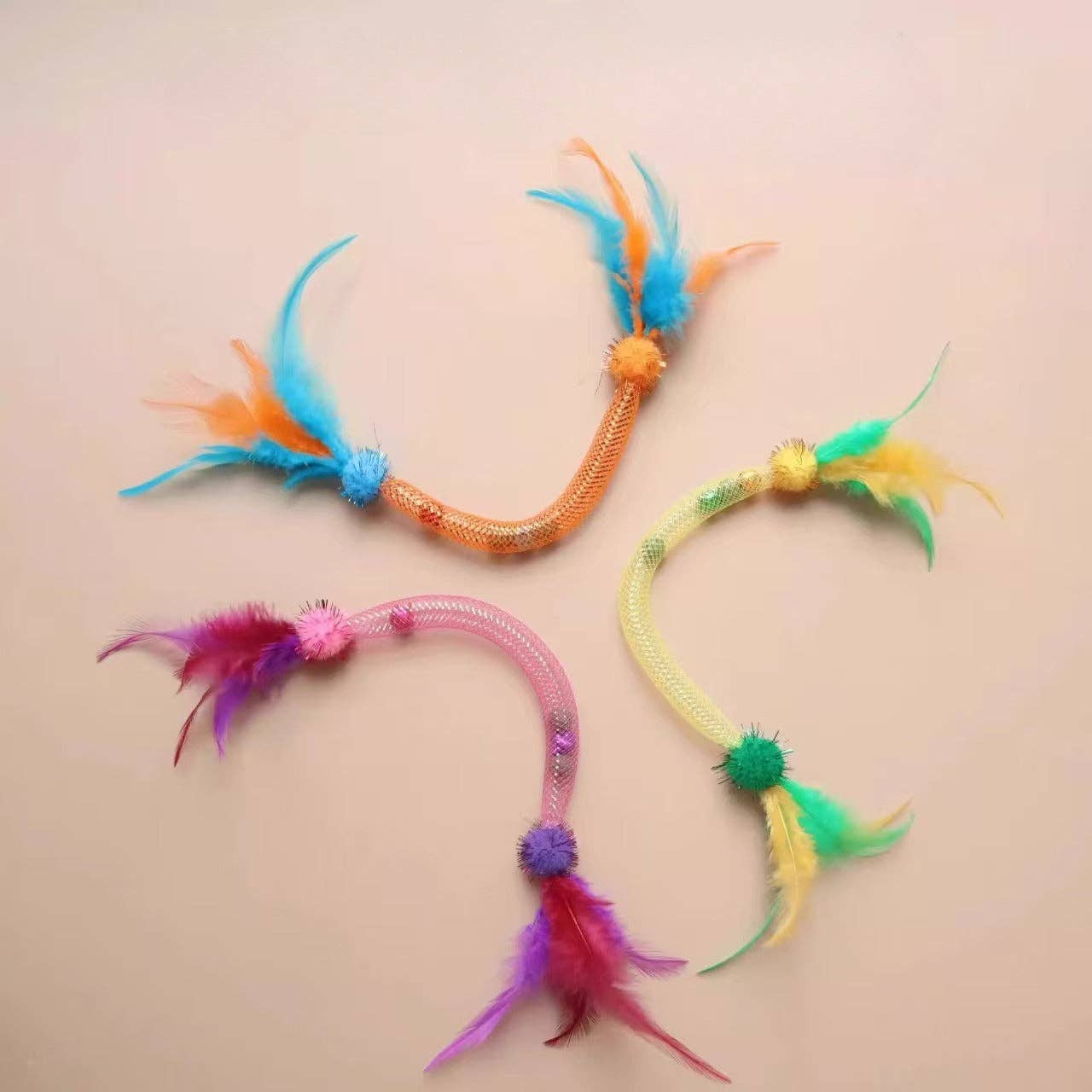 Moo - Sparkle Feather Toss Interactive Cat Toy
