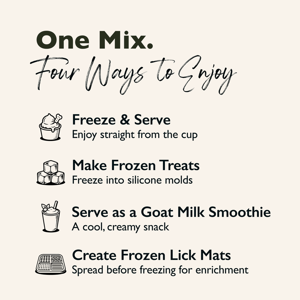 Gut-Friendly Goat Milk Dog Ice Cream Mix | DIY Frozen Treat