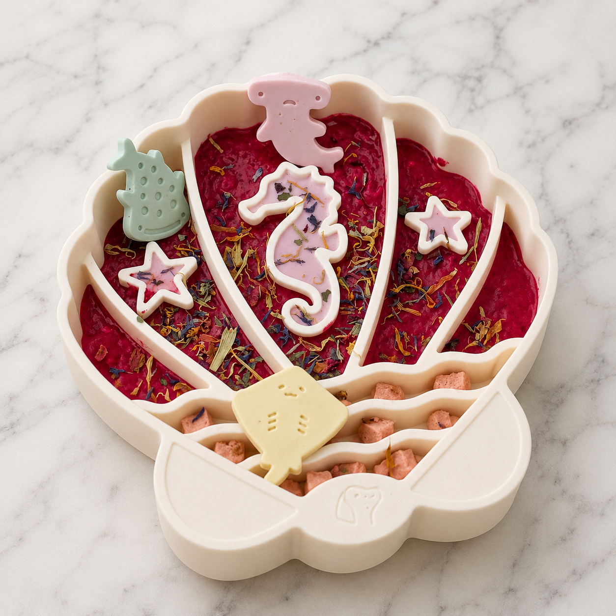 Seashell Slow Feeder Bowl | Pearl