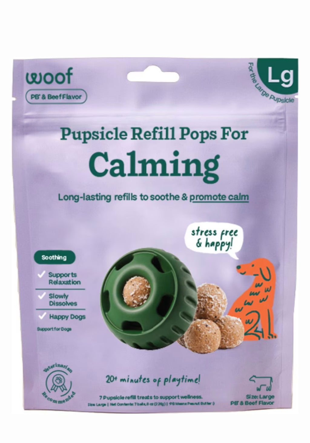 Woof Pupsicle Pop Refills Lickable Dog Treat 7 or 10 Count