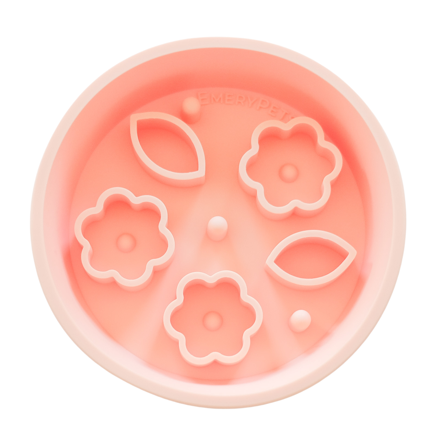 Flower + Leaf Slow Feeder Bowls (Peach)
