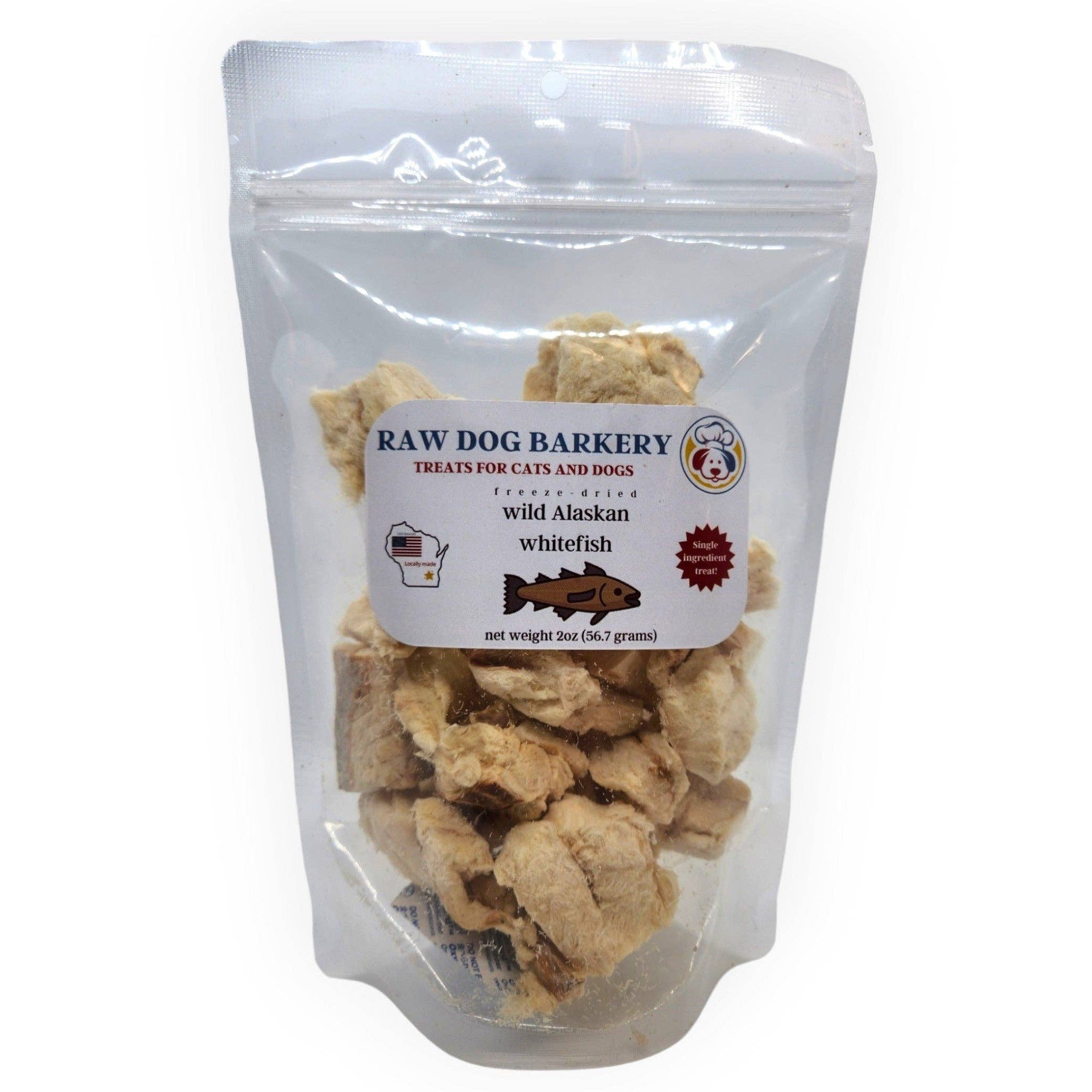 Wild Caught Alaskan Whitefish Freeze-Dried 2oz