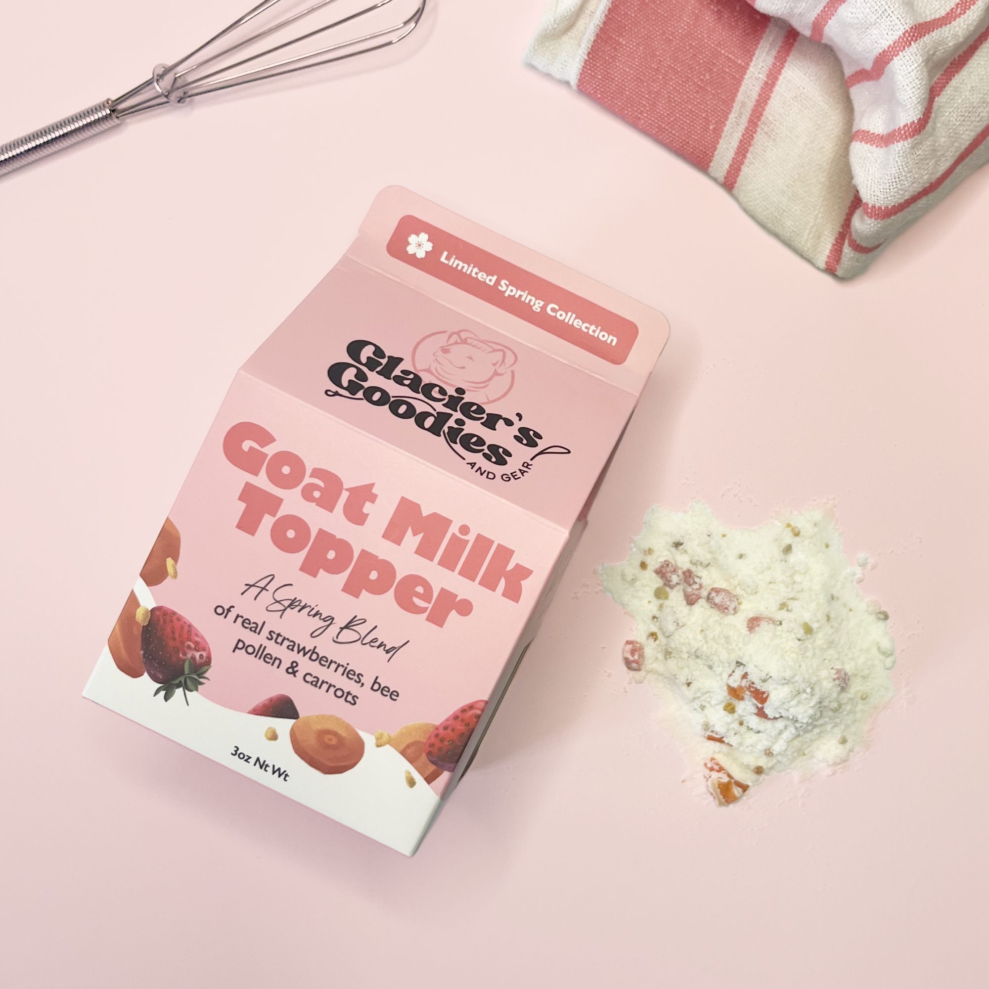 Goat Milk Topper with Strawberry, Bee Pollen (Limited)