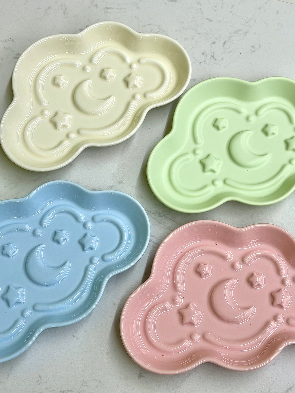 Spring Cat Village Handmade Ceramic Slow Feeder 🐱 🐶 Cozy Cloud