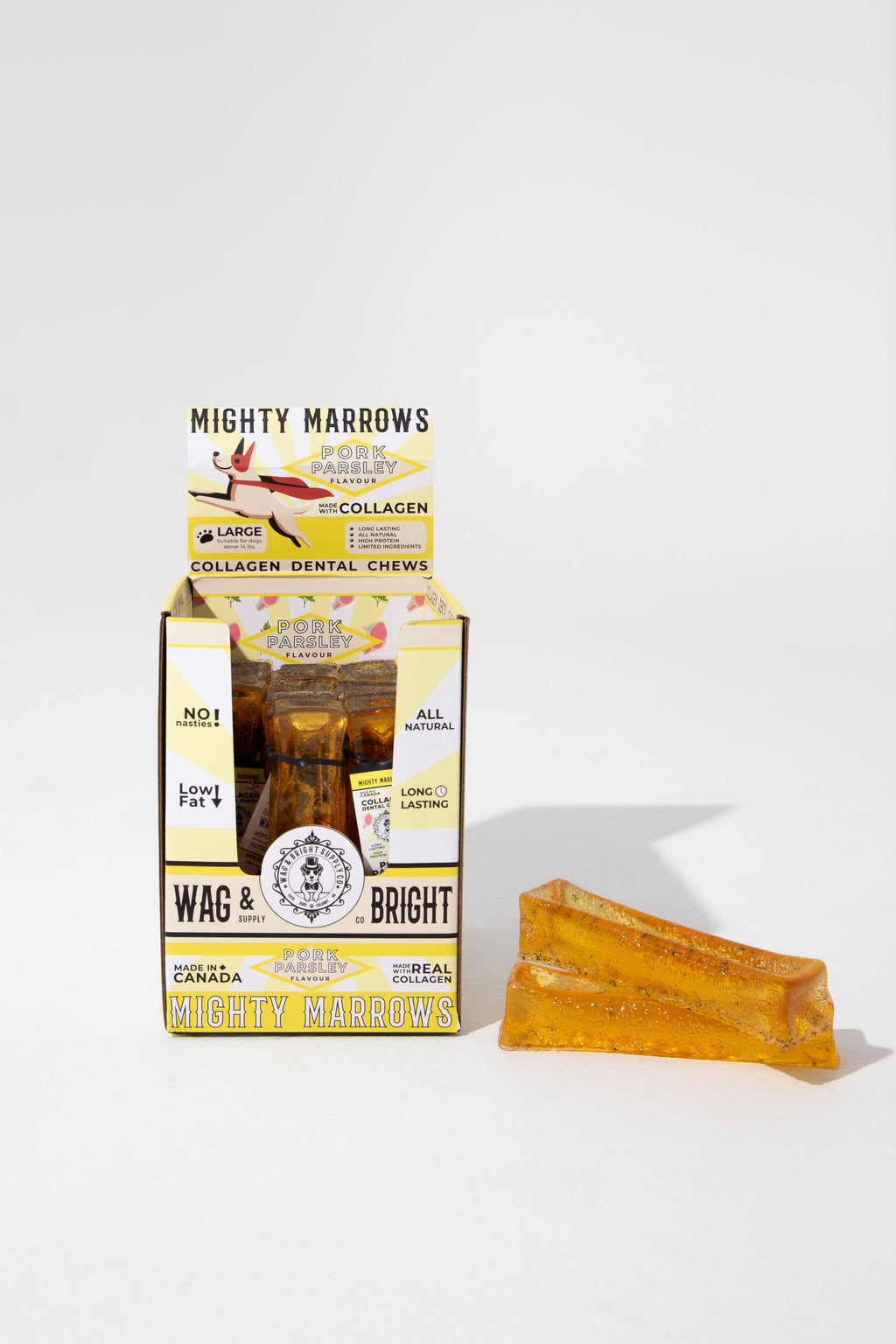Mighty Marrows Collagen Dental Chew - Pork Parsley - Small