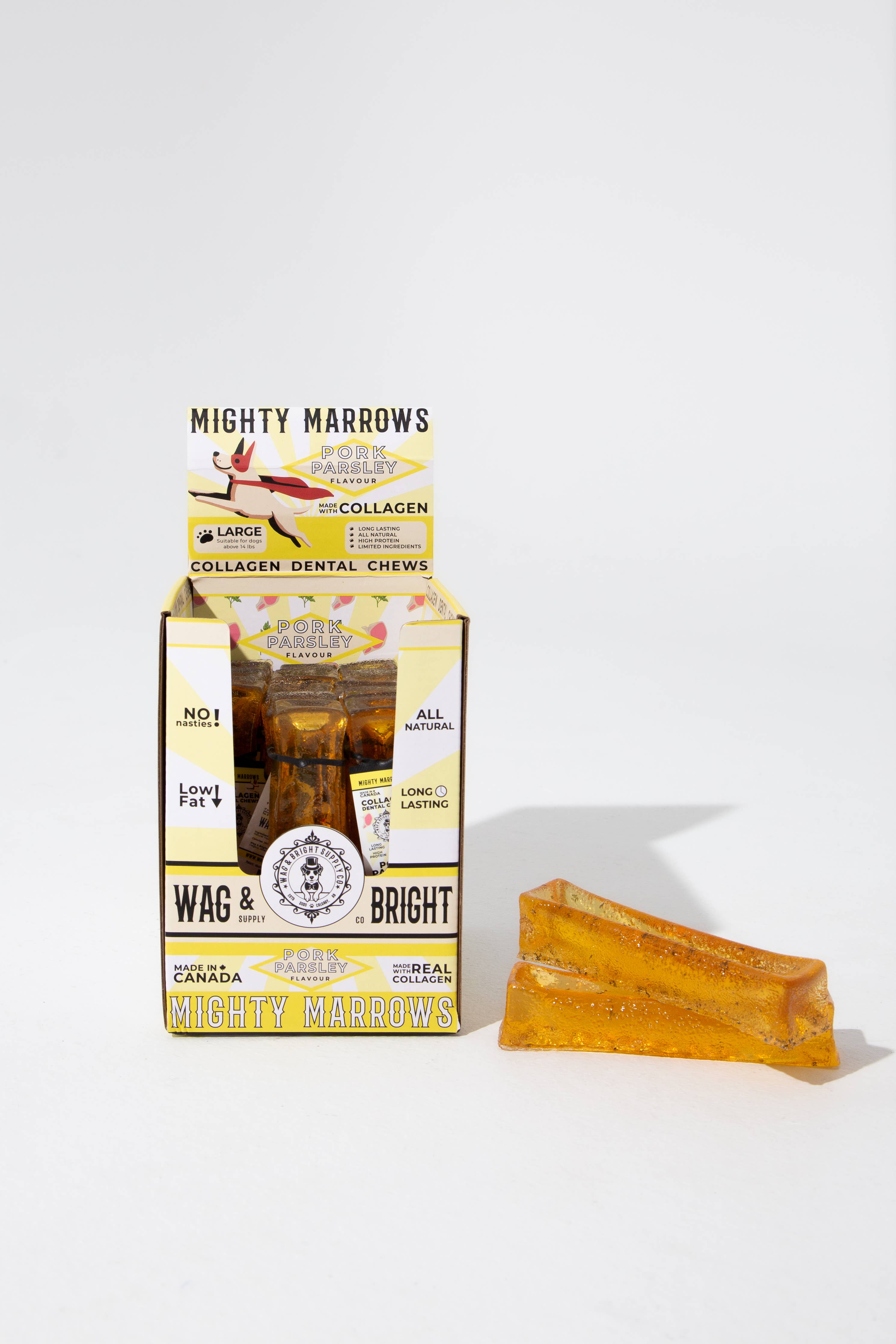 Mighty Marrows Collagen Dental Chew - Pork Parsley - Small
