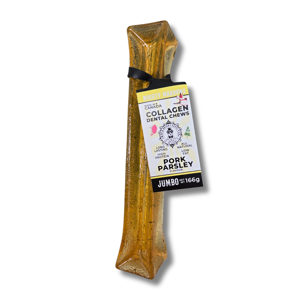 Mighty Marrows Collagen Dental Chew - Pork Parsley - Small