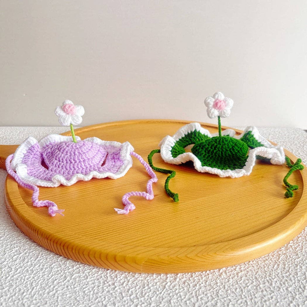 Ozzie - Flower Accent Ruffle Edge Pet Hat