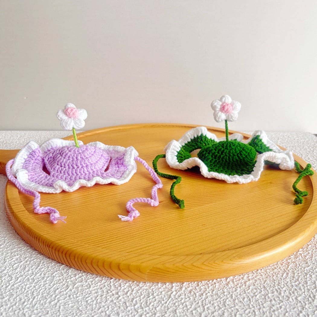 Ozzie - Flower Accent Ruffle Edge Pet Hat