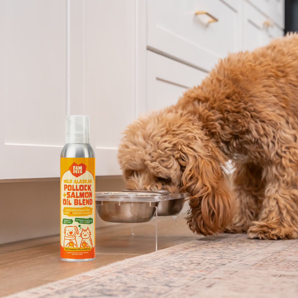 Omega 3 Fish Oil Spray for Dogs & Cats - Wild Alaskan Pollock & Salmon Blend