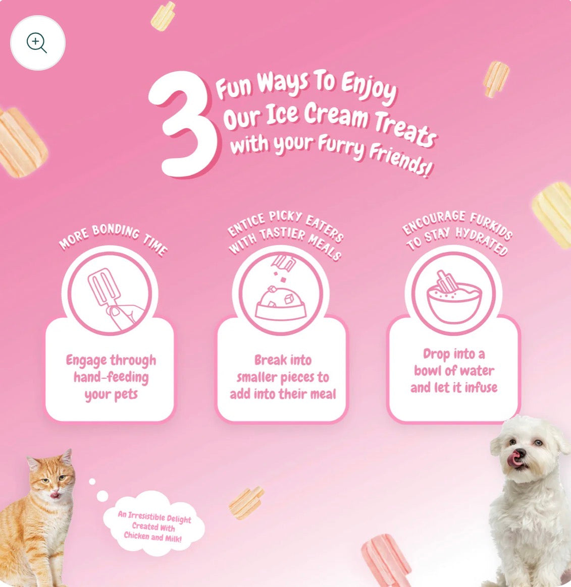 Singapaw Ice Cream Freeze Dried Chicken Dessert 🐱 🐶 🇸🇬 Beef & Cranberry