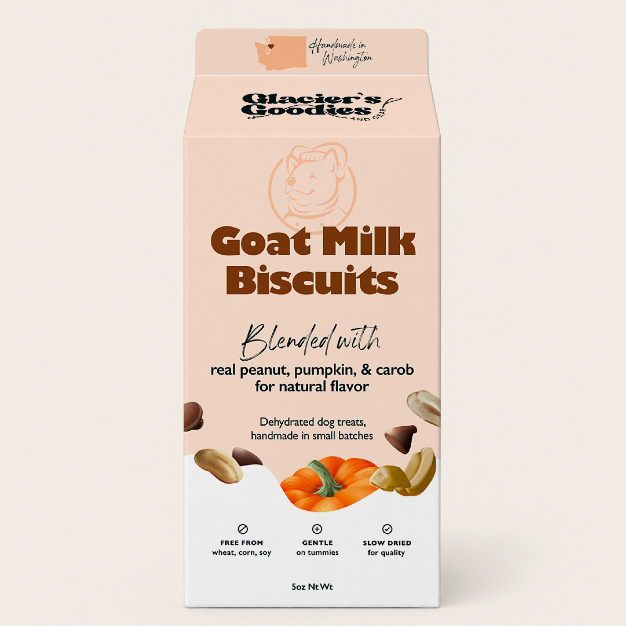 Goat Milk Dog Treats — Peanut, Pumpkin, and Carob