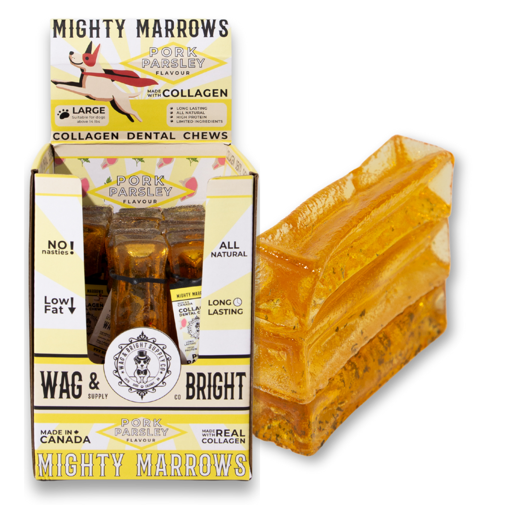 Mighty Marrows Collagen Dental Chew - Pork Parsley - Small