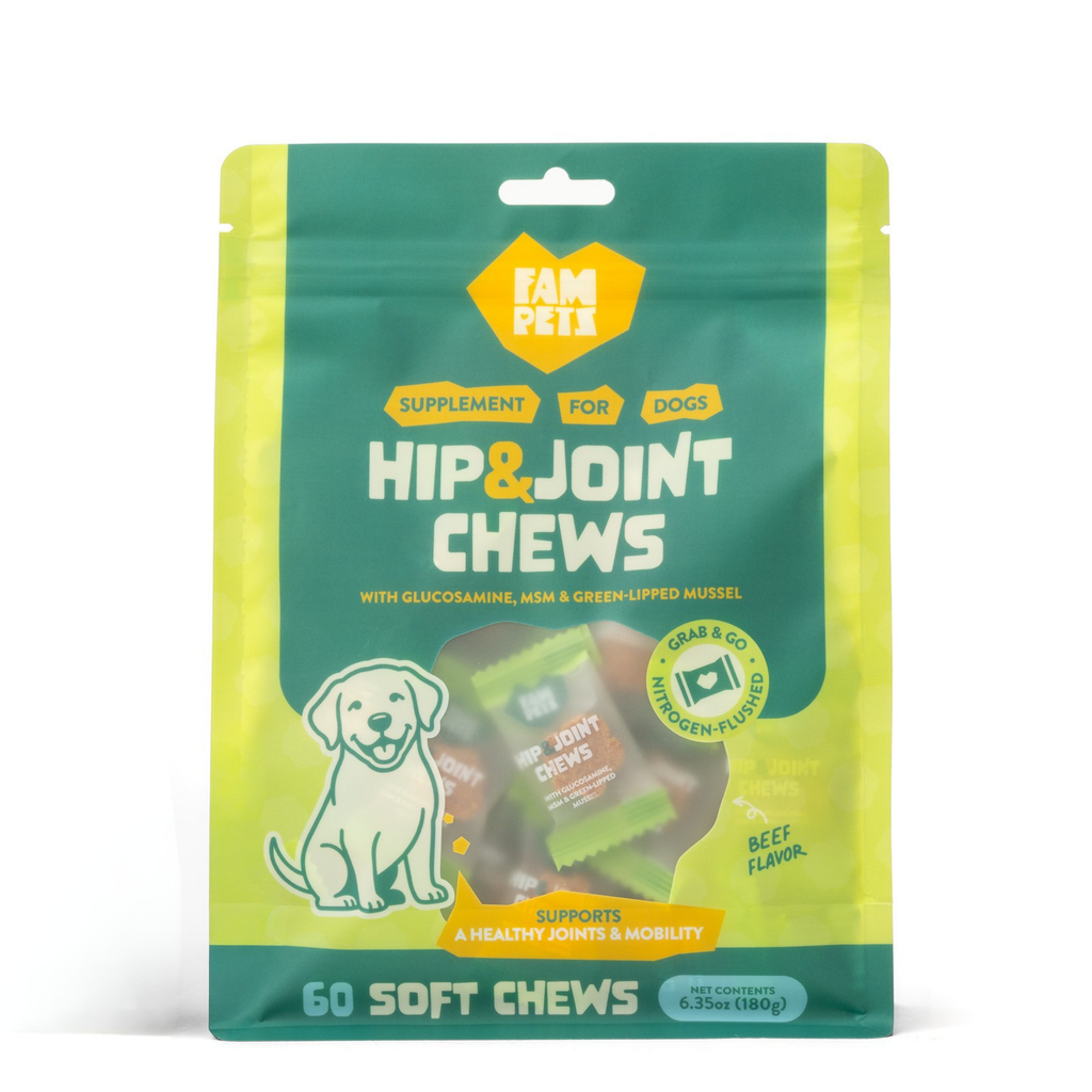 Hip & Joint Soft Chews for Dogs - Glucosamine, MSM, Chondroitin