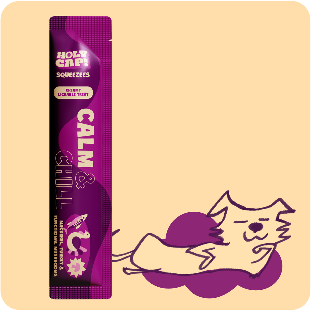 HOLY CAP Squeezees (DOG) Calm & Chill Lickable Treats, 5pc