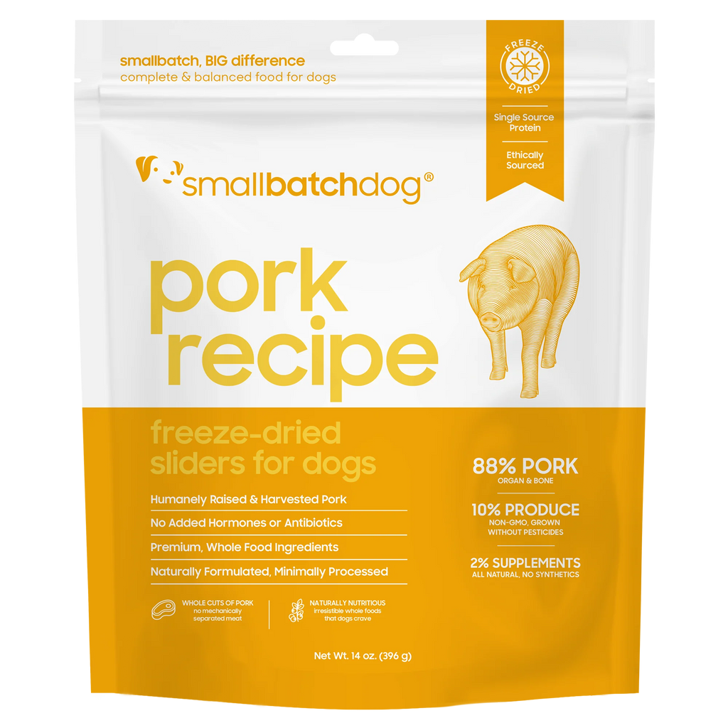 Small Batch Freeze Dried Raw Pork Sliders 🐶 14oz