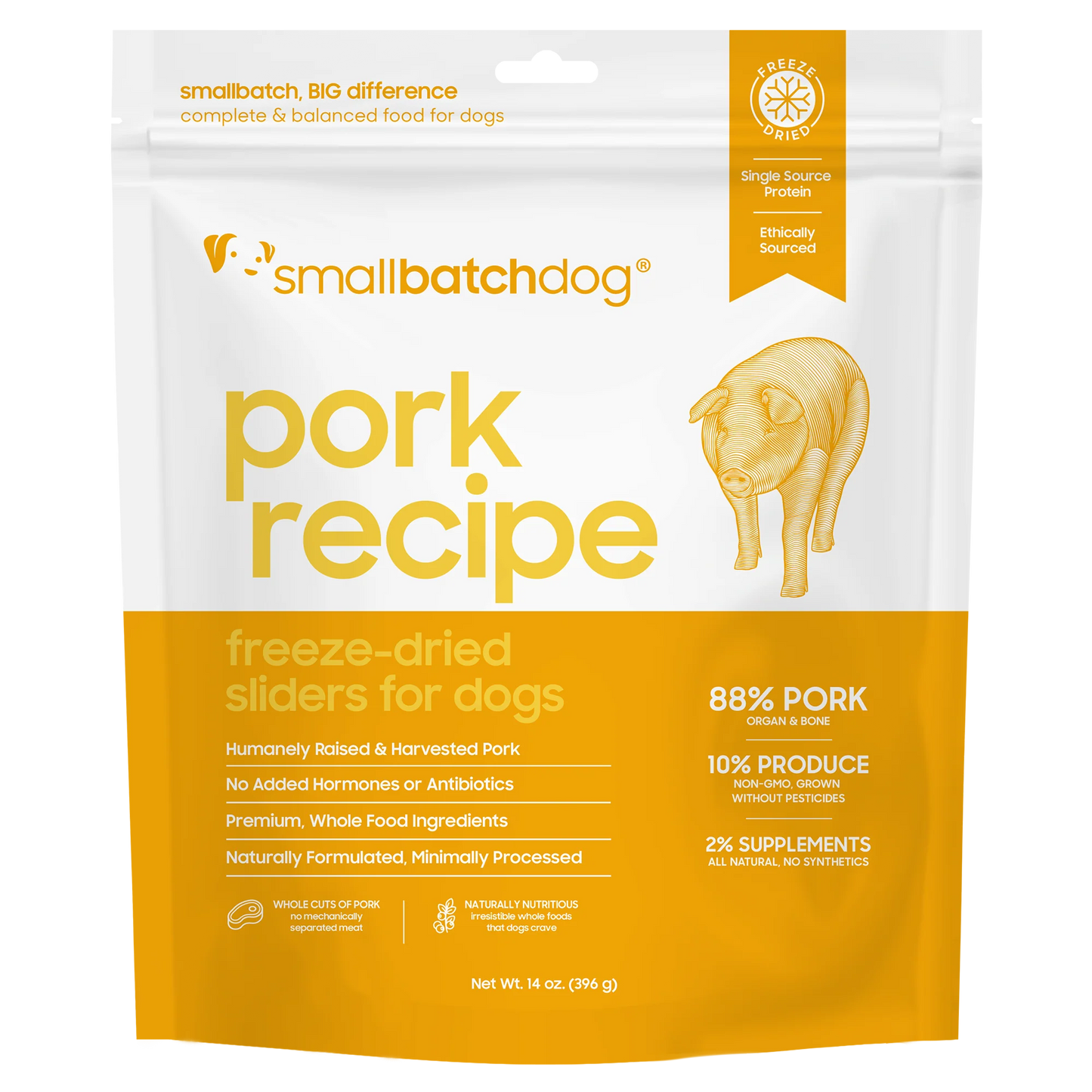 Small Batch Freeze Dried Raw Pork Sliders 🐶 14oz