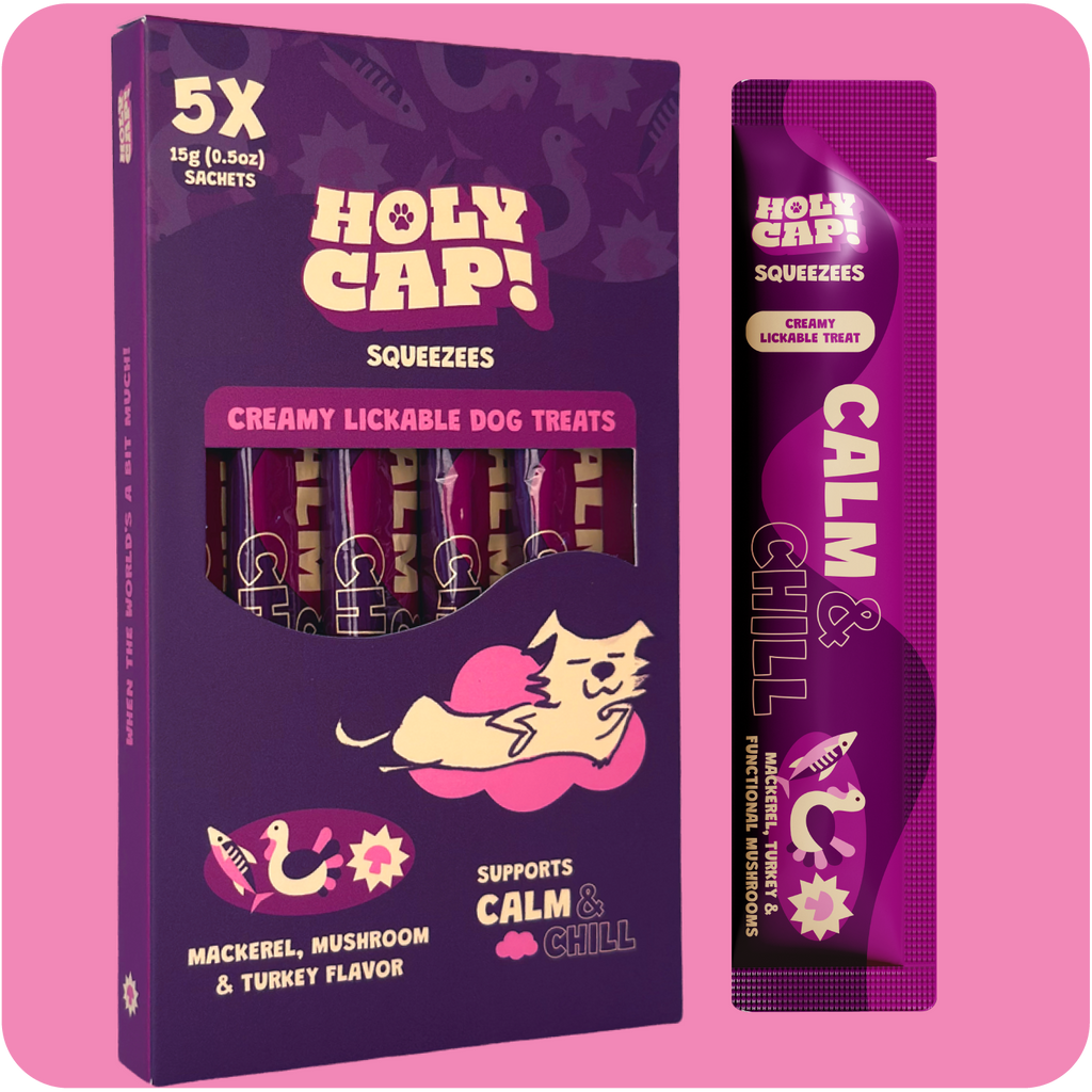 HOLY CAP Squeezees (DOG) Calm & Chill Lickable Treats, 5pc
