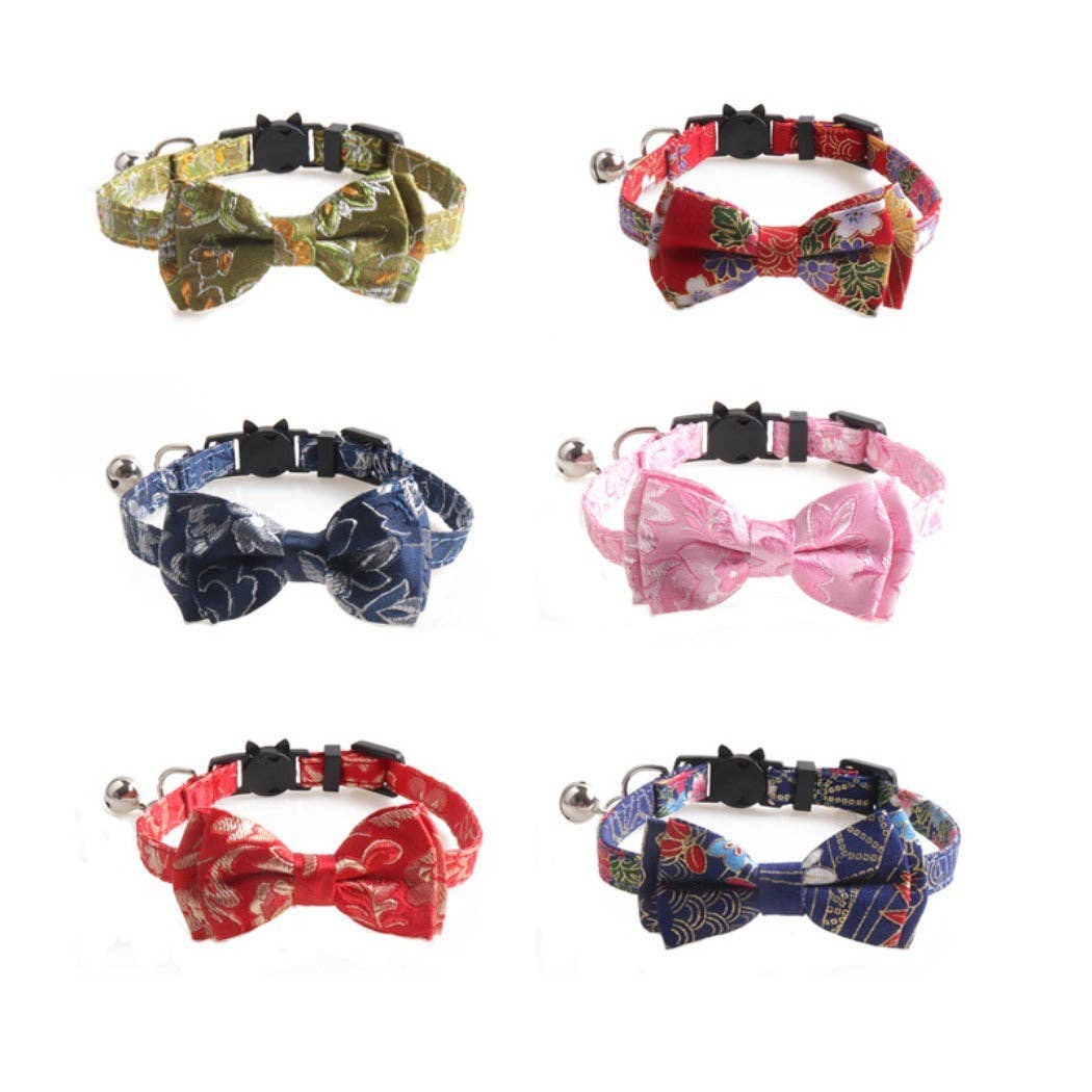 Mokka - Japanese-Style Bow Tie Breakaway Cat Collar
