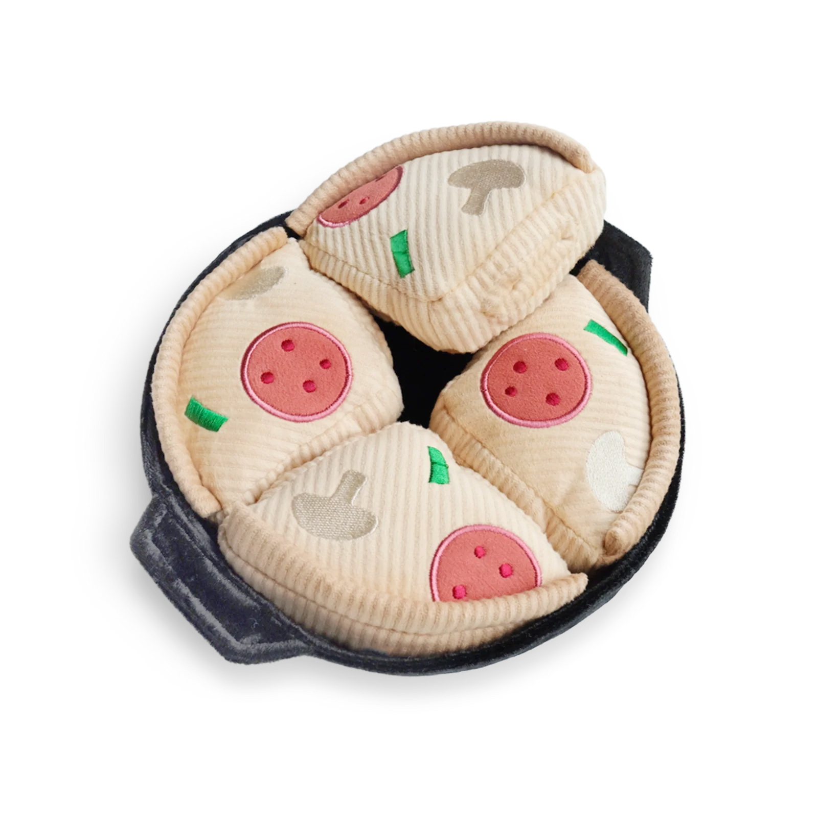DEEP DISH PIZZA // ENRICHMENT DOG TOY // Squeaky + Snuffle