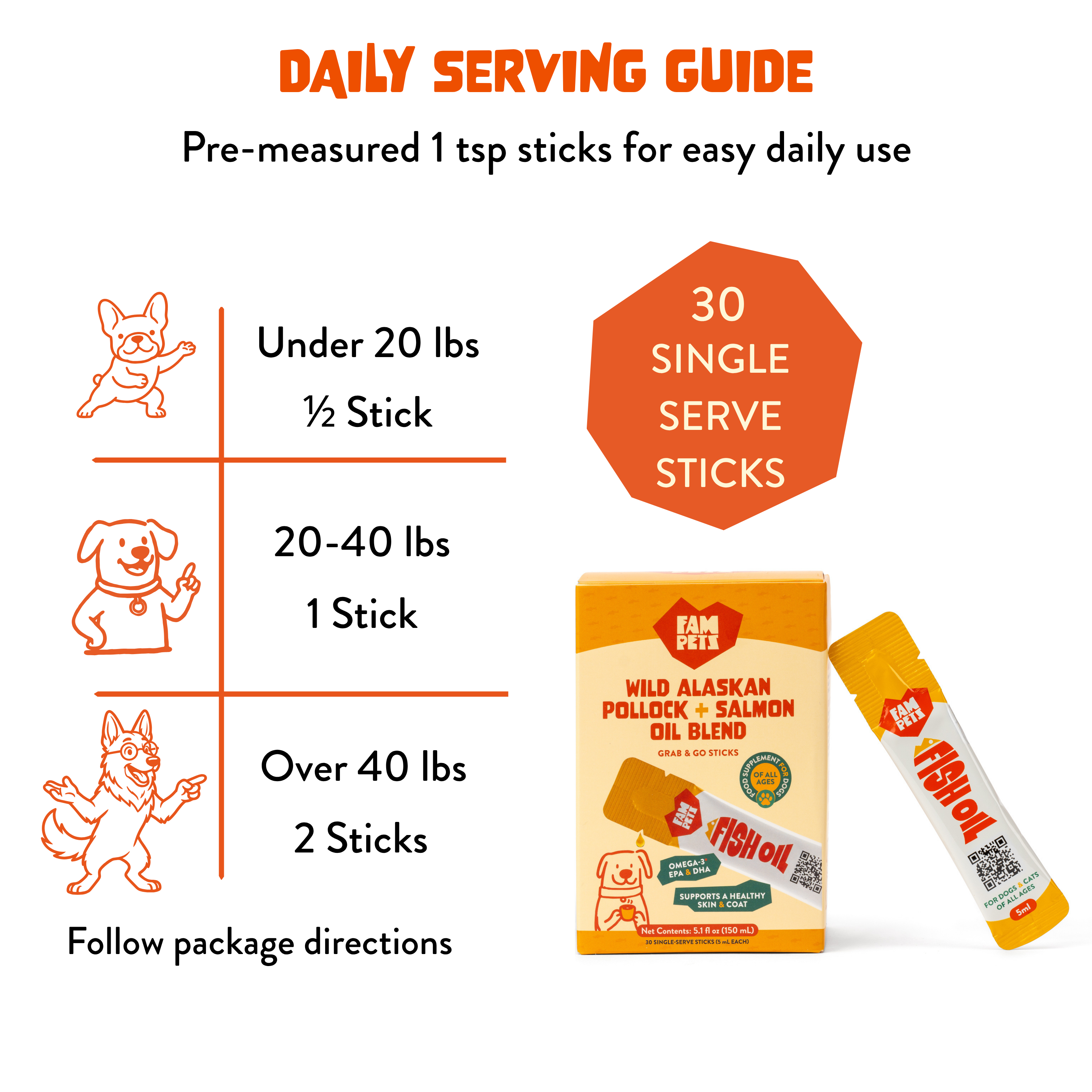 Omega-3 Fish Oil Sticks for Dogs