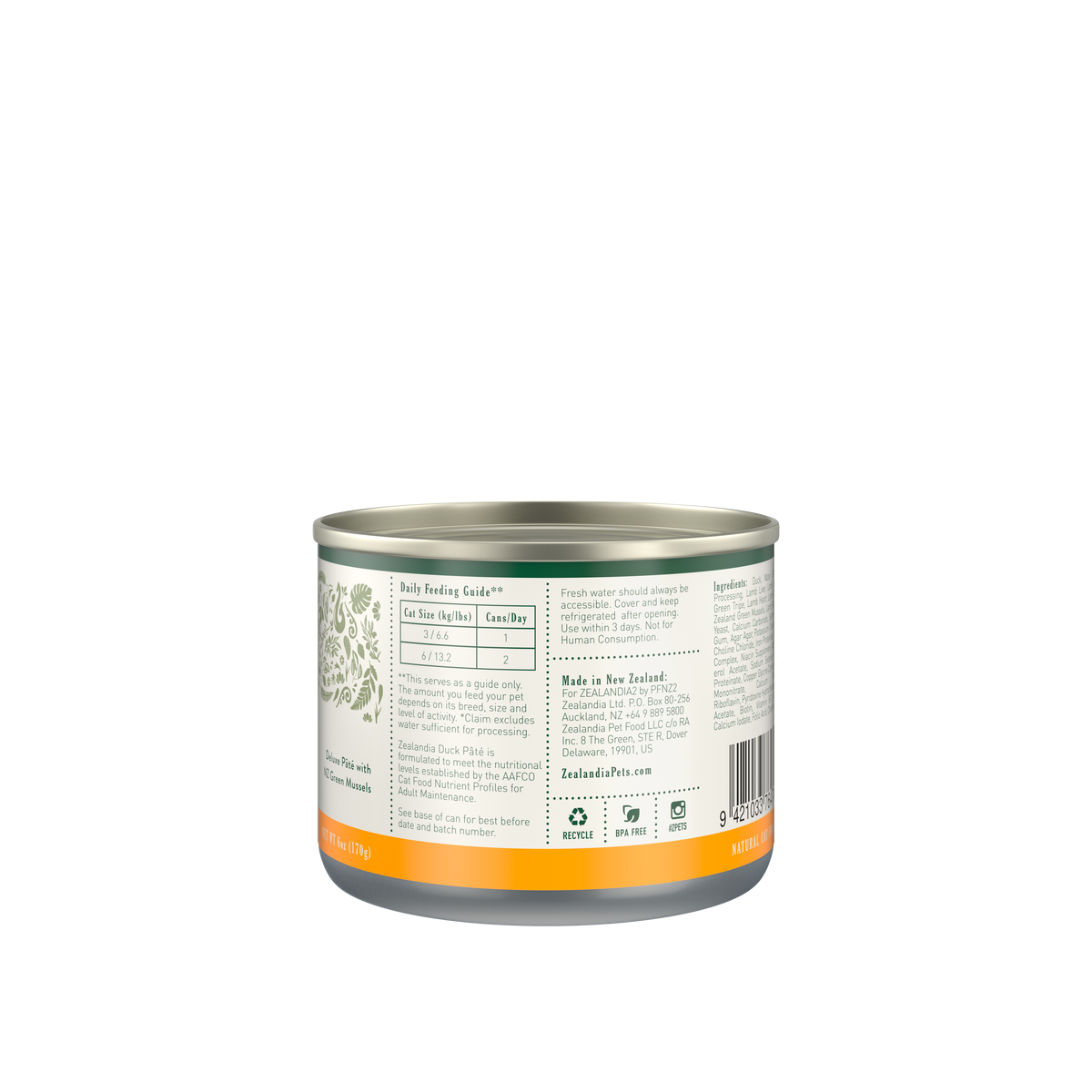 Zealandia Duck Pâté Wet Cat Food