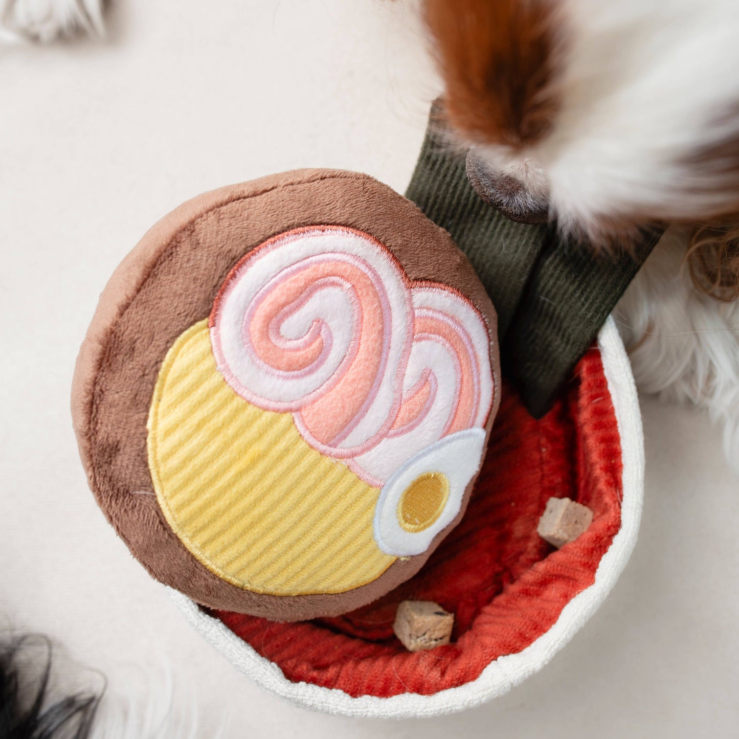RAMEN // ENRICHMENT DOG TOY // Squeaky + Snuffle Toy