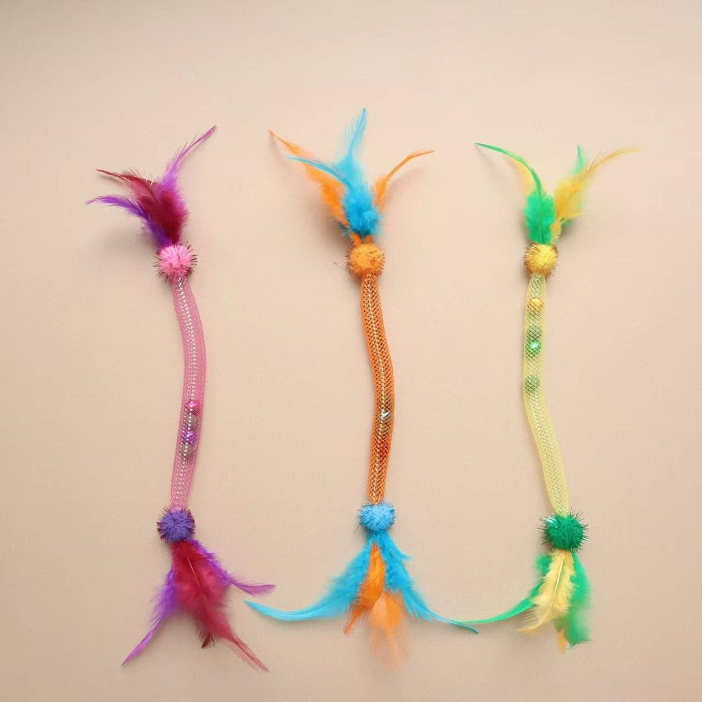 Moo - Sparkle Feather Toss Interactive Cat Toy