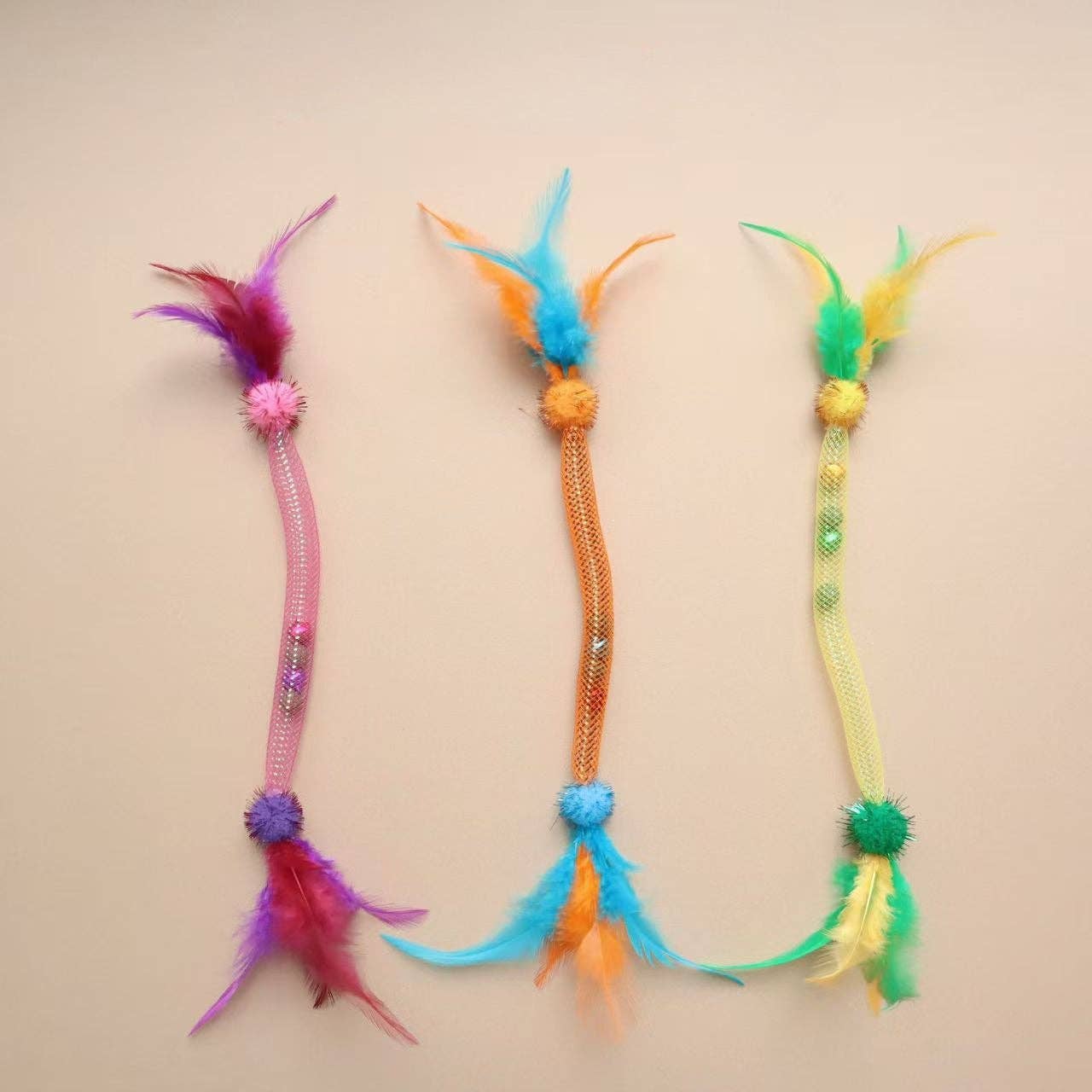 Moo - Sparkle Feather Toss Interactive Cat Toy